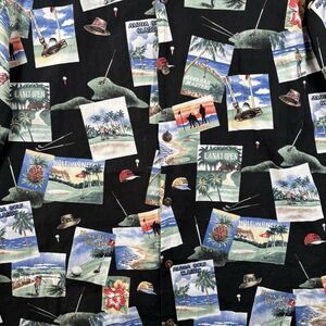 Hilo Hattie Hawaiian Shirt Men’s XXL LANA’I OPEN Graphic Print Hawaiian Master's